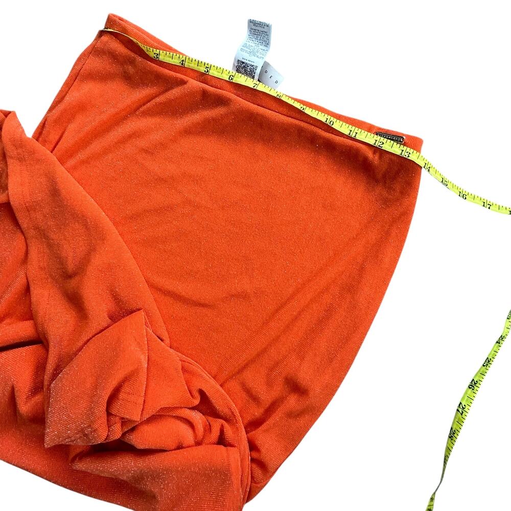 NWT Fiery Orange Missguided Crop Tank With Fishtail Skirt 2 Piece Set Size Small - Picture 10 of 11